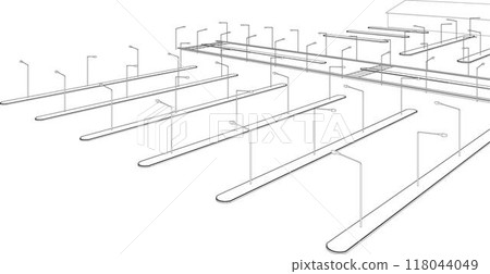 3D illustration of building project 118044049