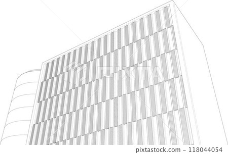 3D illustration of building project 118044054