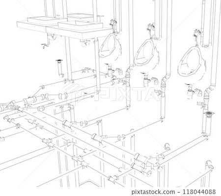3D illustration of building project 118044088
