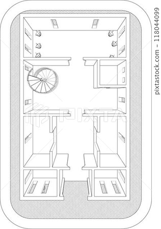 3D illustration of building project 118044099