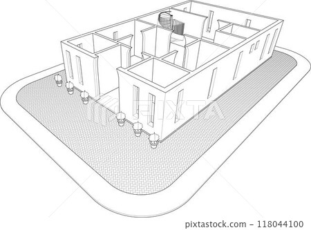3D illustration of building project 118044100