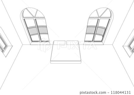 3D illustration of building project 118044131