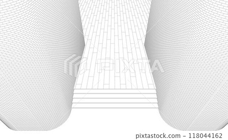 3D illustration of building project 118044162