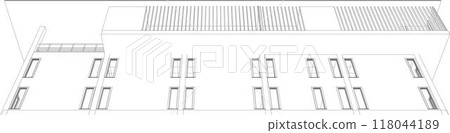 3D illustration of building project 3D illustration of building project 118044189