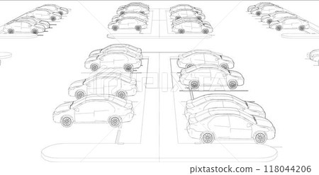 3D illustration of building project 3D illustration of building project 118044206