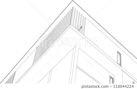 3D illustration of building project 3D illustration of building project 118044224