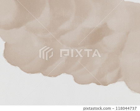 Watercolor brown beige gray dull fall winter autumn quality texture background wallpaper minimalistic shape paper ink 118044737