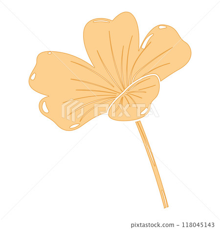 Minimalist yellow flower with delicate details Vector 118045143