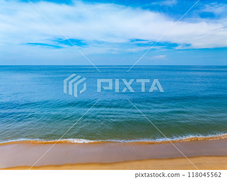 Beautiful beach and sand texture in sunny summer day background Beautiful beach and sand texture in sunny summer day background 118045562