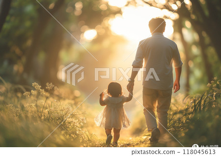 Smiling parent and child: Daddy and child 11 AI-generated image Smiling parent and child: Daddy and child 11 AI-generated image 118045613