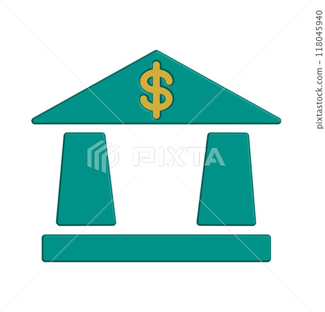 Bank icon template design Bank icon template design 118045940