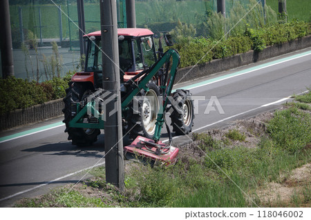 Tractor work, grass cutting 118046002