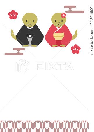 Year of the Snake greeting New Year's card template Year of the Snake greeting New Year's card template 118046064