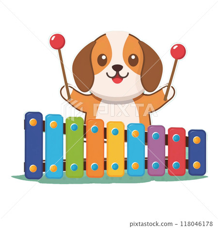 比格犬演奏玩具木琴 3 / 傳單和海報材料 118046178
