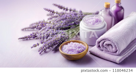 Lavender aromatherapy, beauty treatments and spa atmosphere 118046234
