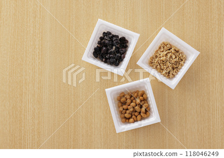 Three types of natto in a pack Three types of natto in a pack 118046249