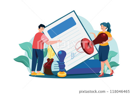 Officer Illustration concept on white background Officer Illustration concept on white background 118046465