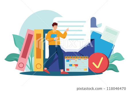 Manager Illustration concept on white background Manager Illustration concept on white background 118046470