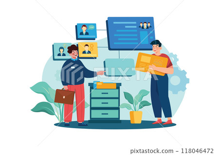 Executive Illustration concept on white background Executive Illustration concept on white background 118046472