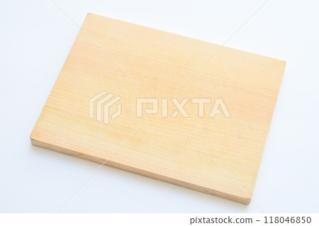 wooden cutting board isolated on white background, plank wood in the kitchen wooden cutting board isolated on white background, plank wood in the kitchen 118046850