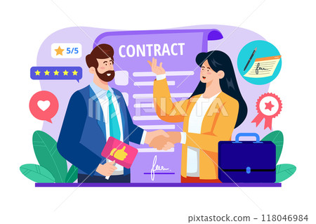 Client Service Specialist Illustration concept on white background Client Service Specialist Illustration concept on white background 118046984