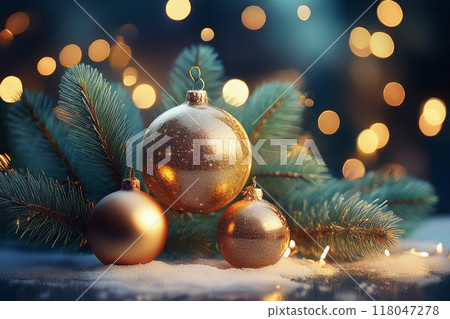 Landscape with Christmas tree 118047278