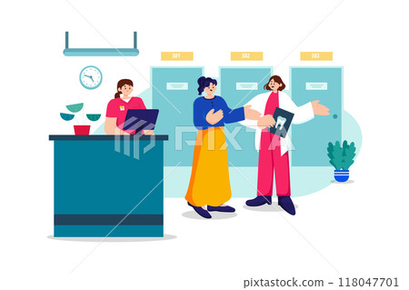 Orderly Illustration concept on white background Orderly Illustration concept on white background 118047701