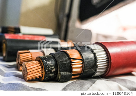 Cross section of high-voltage cable High quality photo 118048104