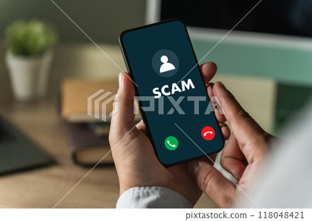 scam call from unknown with mobile phone number to fake security protection scam call from unknown with mobile phone number to fake security protection 118048421
