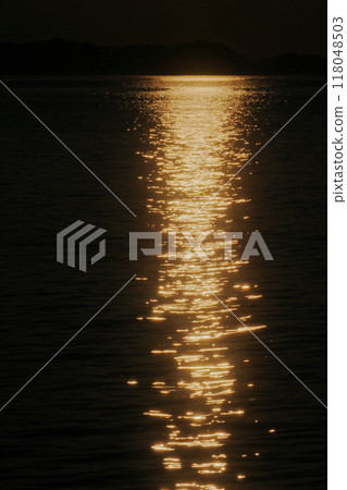 The sea shining in the sunset The sea shining in the sunset 118048503