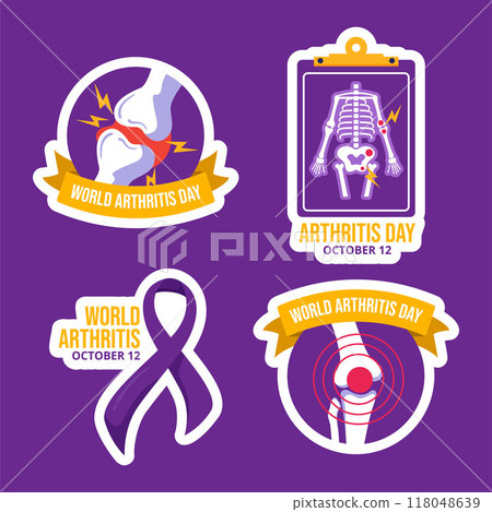 Arthritis Day Label Flat Cartoon Hand Drawn Templates Background Illustration Arthritis Day Label Flat Cartoon Hand Drawn Templates Background Illustration 118048639