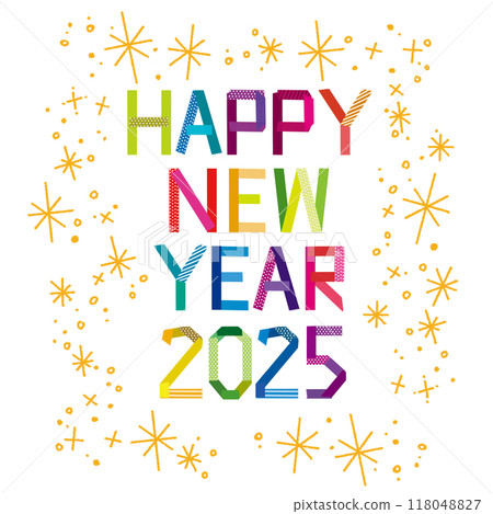 HAPPY NEW YEAR2025 Sparkling 118048827