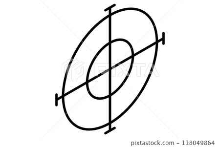 槍瞄準器、目標、目標成就、目標業務圖示、等軸圖 槍瞄準器、目標、目標成就、目標業務圖示、等軸圖 118049864