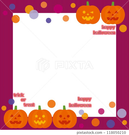 Halloween pumpkin frame stripes 118050210