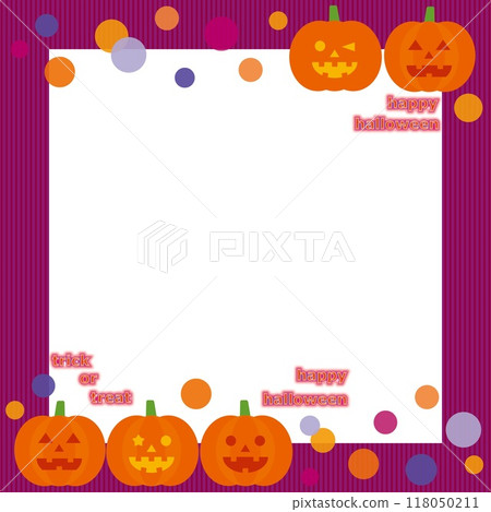 Halloween pumpkin frame stripes 118050211