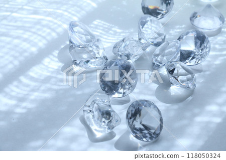 Transparent acrylic jewels sparkling image material 118050324