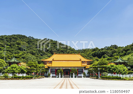 The architectural landscape of the National Revolutionary Martyrs' Shrine in Taipei, Taiwan. The architectural landscape of the National Revolutionary Martyrs' Shrine in Taipei, Taiwan. 118050497