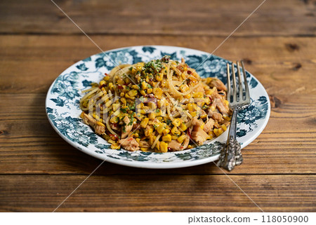 Peperoncino Pasta with Corn and Chicken Breast Peperoncino Pasta with Corn and Chicken Breast 118050900