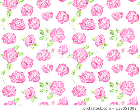 Rose stained glass seamless pattern F-2' Rose stained glass seamless pattern F-2' 118051092