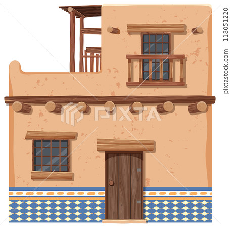 Traditional Mexican Adobe House Traditional Mexican Adobe House 118051220