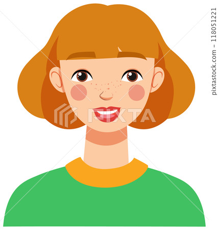 Smiling Woman with Red Hair 118051221