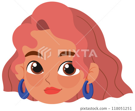 Smiling Woman with Pink Hair Smiling Woman with Pink Hair 118051251