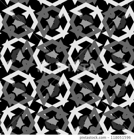3D Dark Geometric Seamless Pattern. Flat Vector illustration. decorative element for card design, fabric print. 3D Dark Geometric Seamless Pattern. Flat Vector illustration. decorative element for card design, fabric print. 118051596