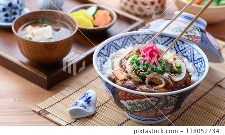 Tokachi Obihiro specialty: Pork kalbi rice bowl (stamina pork rice bowl) 118052234