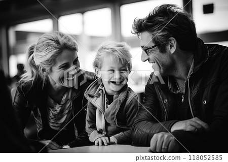 Family smiles - parents and children sharing happy moments 118052585