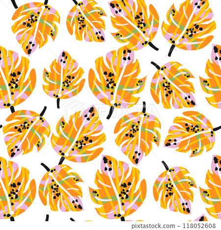 Seamless botanical pattern with hand drawn pink and red flowers. Bright floral texture on black..Vector texture 118052608