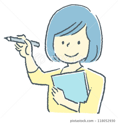 一個女人用一支鋼筆 118052930