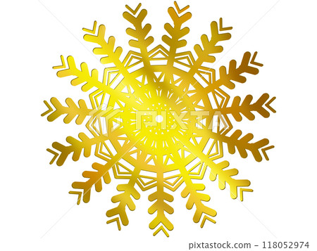 Gold Snowflake 118052974