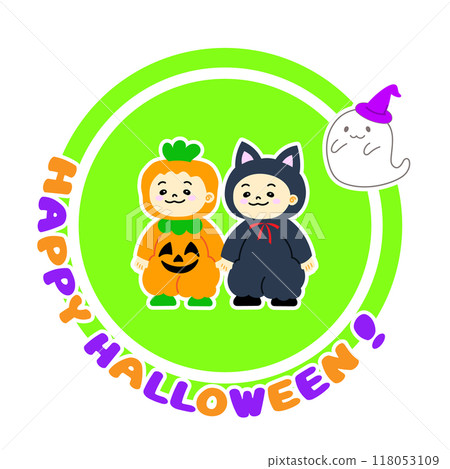 Illustration material of a child dressed as Halloween Illustration material of a child dressed as Halloween 118053109