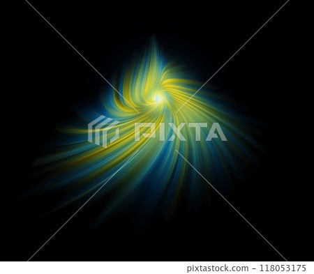Blue and Yellow Energy Vortex with Light Trails in Motion Blue and Yellow Energy Vortex with Light Trails in Motion 118053175